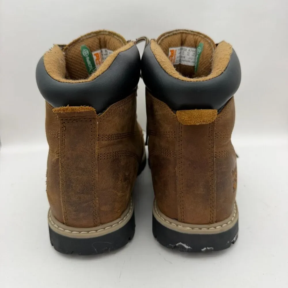 Timberland PRO ReBOT Leather Work Boots Brown Soft Toe Men's Size 11 A1WG2